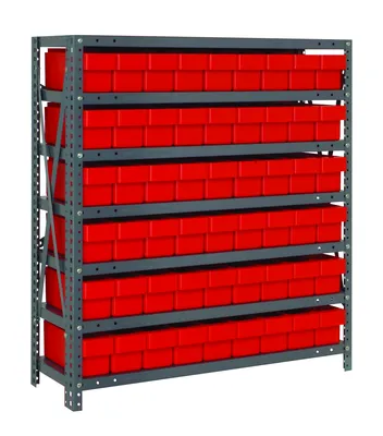 Quantum 1839-604RD Shelving Unit, 18"D x 36"L x 39"H, 400 lb capacity, Galvanized
