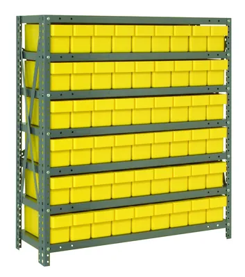 Quantum 1839-604YL Shelving Unit, 18"D x 36"L x 39"H, 400 lb capacity, Galvanized