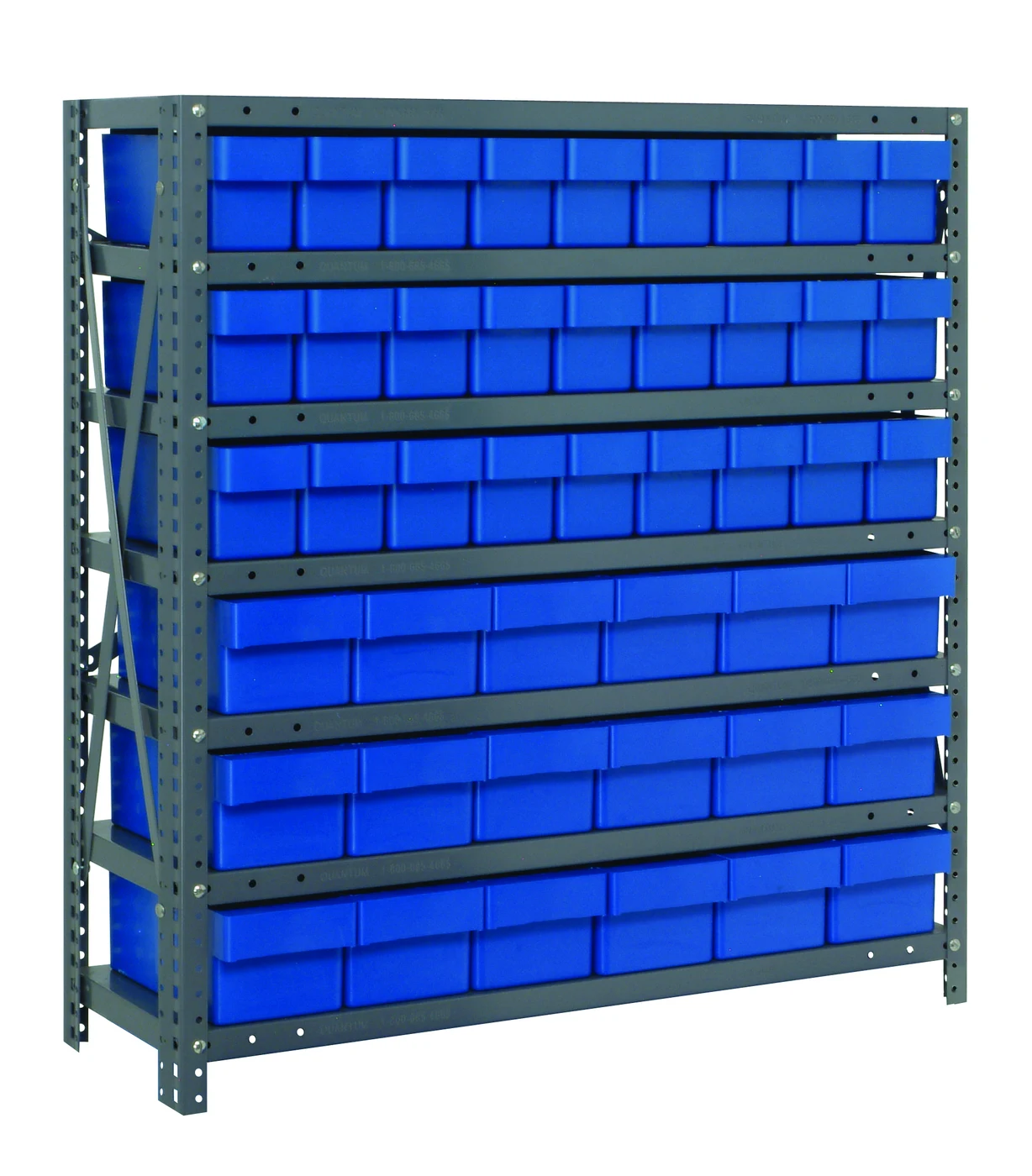 Quantum 1839-624BL Shelving Unit, 18"D x 36"L x 39"H, 400 lb capacity, Galvanized