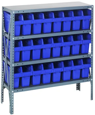Quantum 1839-SB803BL Shelving Unit, 18"D x 36"L x 39"H, 400 lb capacity, Galvanized