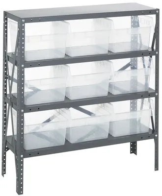 Quantum 1839-SB810CL Shelving Unit, 18"D x 36"L x 39"H, 400 lb capacity, Galvanized
