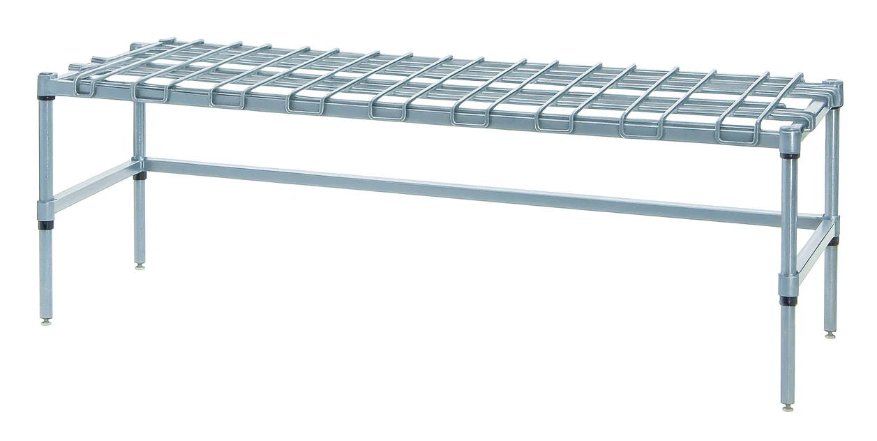 Quantum 184814DGY Wire Dunnage Rack, 48"W x 18"D x 14"H, 1300-1600 lb capacity, Gray