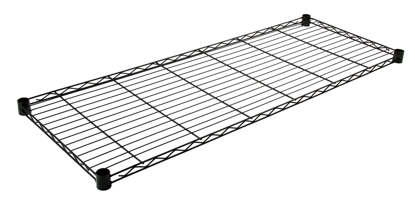 Quantum 1860BK Wire Shelf, 60"W x 18"D, 600-800 lb capacity, Black