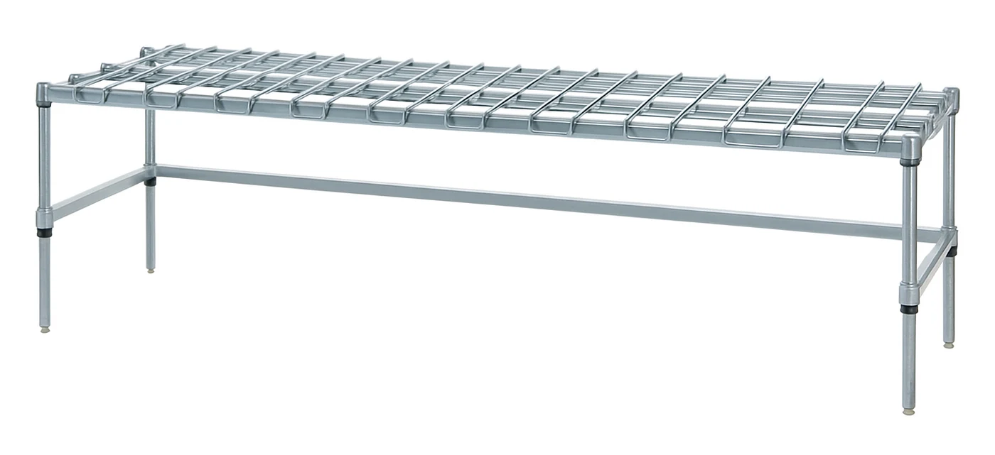 Quantum 186014DGY Wire Dunnage Rack, 60"W x 18"D x 14"H, 1300-1600 lb capacity, Gray