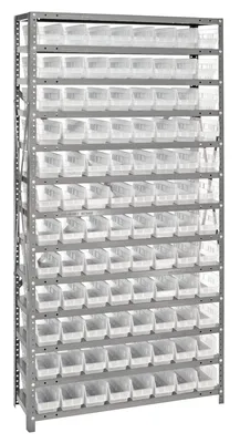 Quantum 1875-103CL Shelving Unit, 18"D x 36"L x 75"H, 400 lb capacity, Galvanized