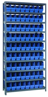 Quantum 1875-203BL Shelving Unit, 18"D x 36"L x 75"H, 400 lb capacity, Galvanized