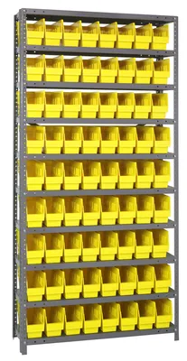 Quantum 1875-203YL Shelving Unit, 18"D x 36"L x 75"H, 400 lb capacity, Galvanized