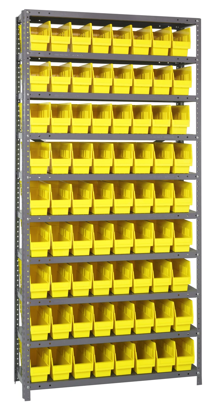 Quantum 1875-203YL Shelving Unit, 18"D x 36"L x 75"H, 400 lb capacity, Galvanized