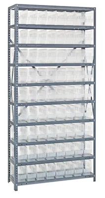 Quantum 1875-203CL Shelving Unit, 18"D x 36"L x 75"H, 400 lb capacity, Galvanized