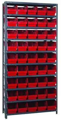 Quantum 1875-204RD Shelving Unit, 18"D x 36"L x 75"H, 400 lb capacity, Galvanized