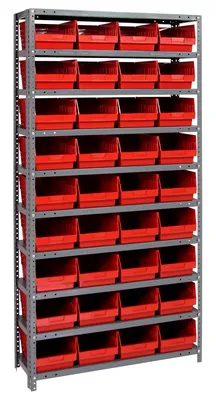 Quantum 1875-208RD Shelving Unit, 18"D x 36"L x 75"H, 400 lb capacity, Galvanized