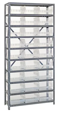 Quantum 1875-210CL Shelving Unit, 18"D x 36"L x 75"H, 400 lb capacity, Galvanized