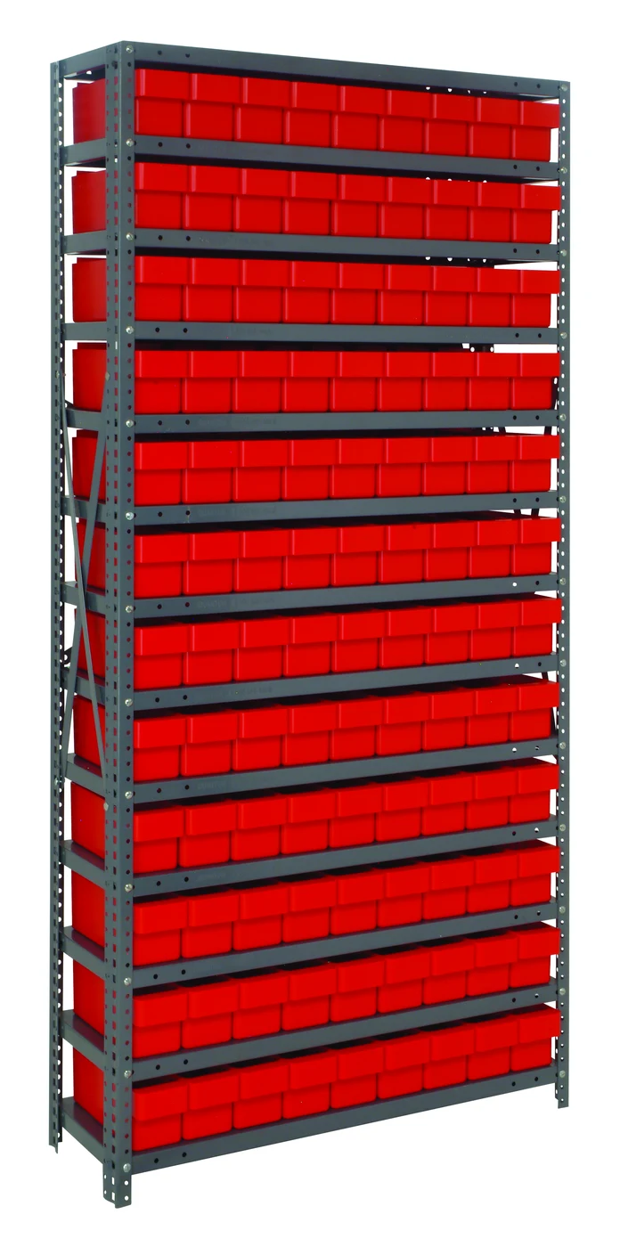 Quantum 1875-604RD Shelving Unit, 18"D x 36"L x 75"H, 400 lb capacity, Galvanized