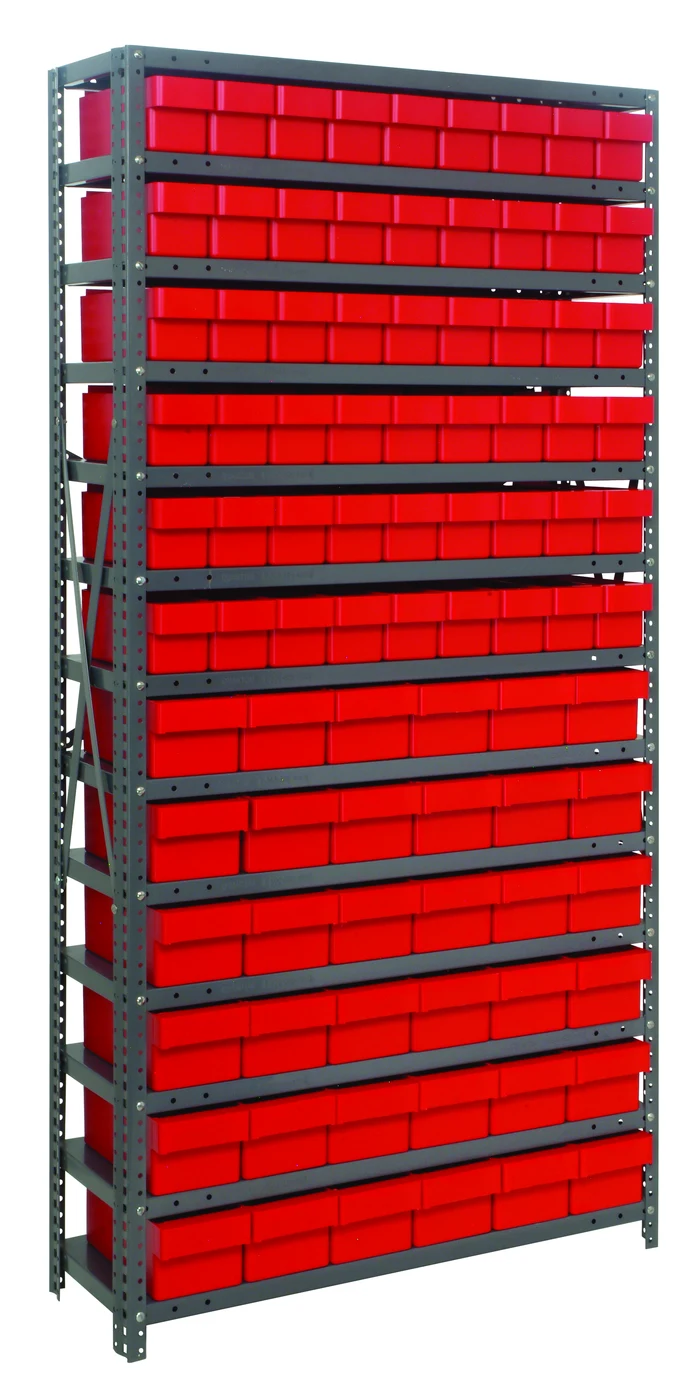 Quantum 1875-624RD Shelving Unit, 18"D x 36"L x 75"H, 400 lb capacity, Galvanized