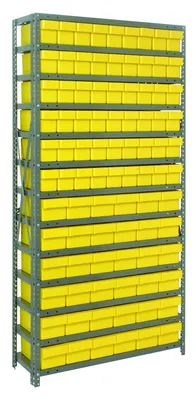 Quantum 1875-624YL Shelving Unit, 18"D x 36"L x 75"H, 400 lb capacity, Galvanized