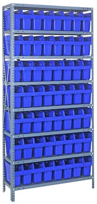 Quantum 1875-SB803BL Shelving Unit, 18"D x 36"L x 75"H, 400 lb capacity, Galvanized