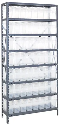 Quantum 1875-SB803CL Shelving Unit, 18"D x 36"L x 75"H, 400 lb capacity, Galvanized