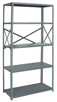 Quantum 75-1236-5 IRONMAN, 12"W x 36"L x 75"H, 400 lb capacity, Gray
