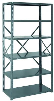 Quantum 75-1236-6 IRONMAN, 12"W x 36"L x 75"H, 400 lb capacity, Gray