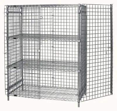 Quantum 1836-63SEC-2 Stationary Security Unit, 36"W x 18"D x 63"H, Chrome