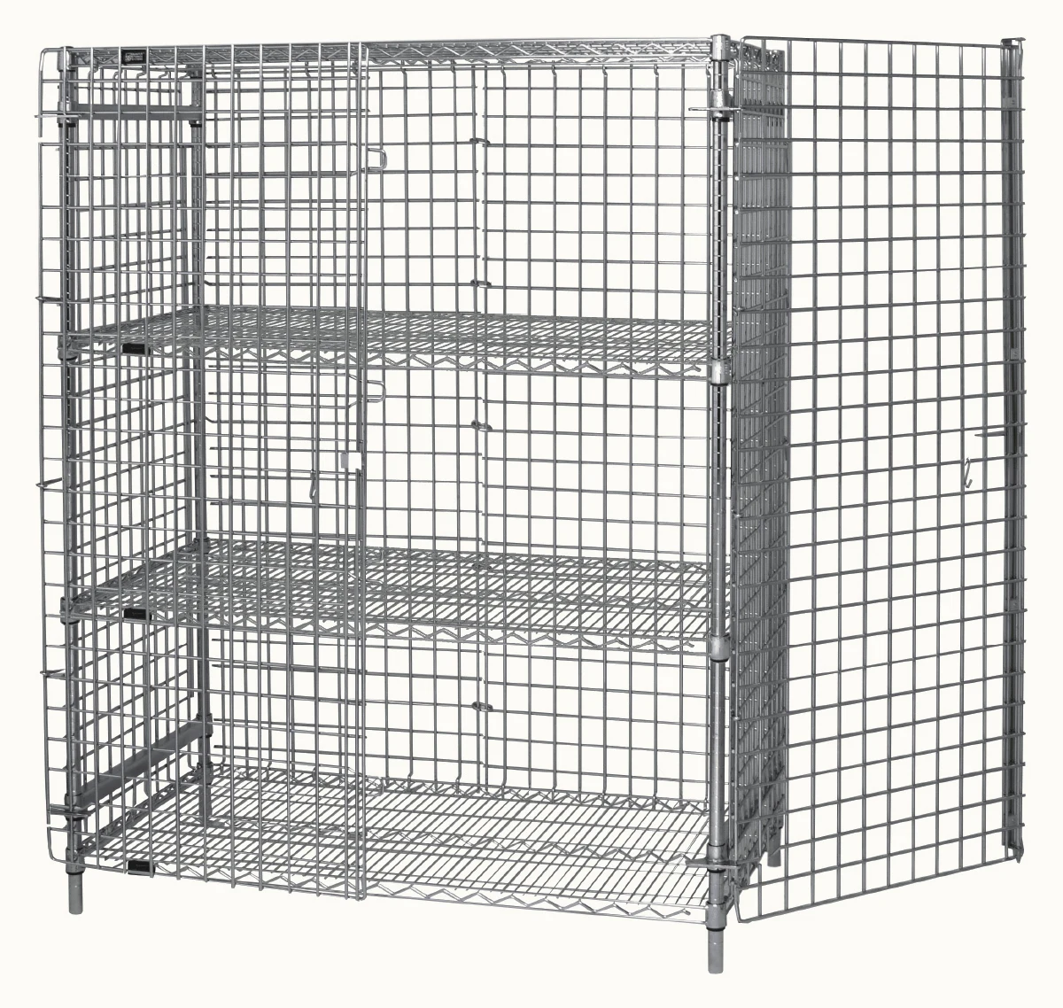 Quantum 2136-63SEC-2 Stationary Security Unit, 36"W x 21"D x 63"H, Chrome