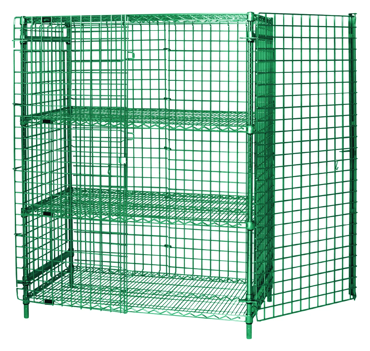 Quantum 1836-63SECP-2 Stationary Security Unit, 36"W x 18"D x 63"H, Green