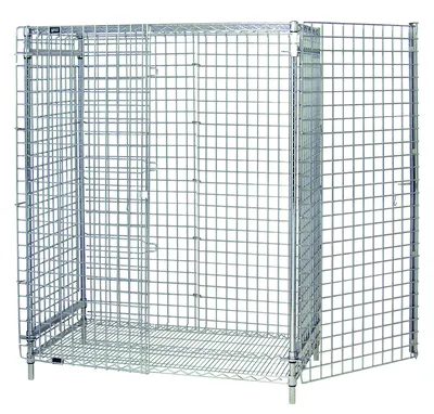 Quantum 1836-63SEC Stationary Security Unit, 36"W x 18"D x 63"H, Chrome