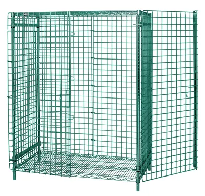 Quantum 1836-63SECP Stationary Security Unit, 36"W x 18"D x 63"H, Green