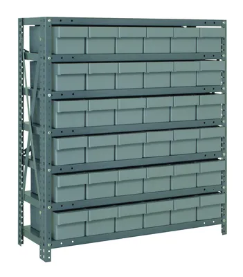 Quantum 2439-603GY Shelving Unit, 24"D x 36"L x 39"H, 400 lb capacity, Galvanized