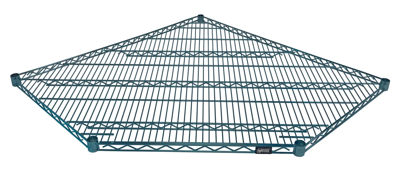 Quantum 2442CRNP Wire Shelf, 700 lb capacity, Green
