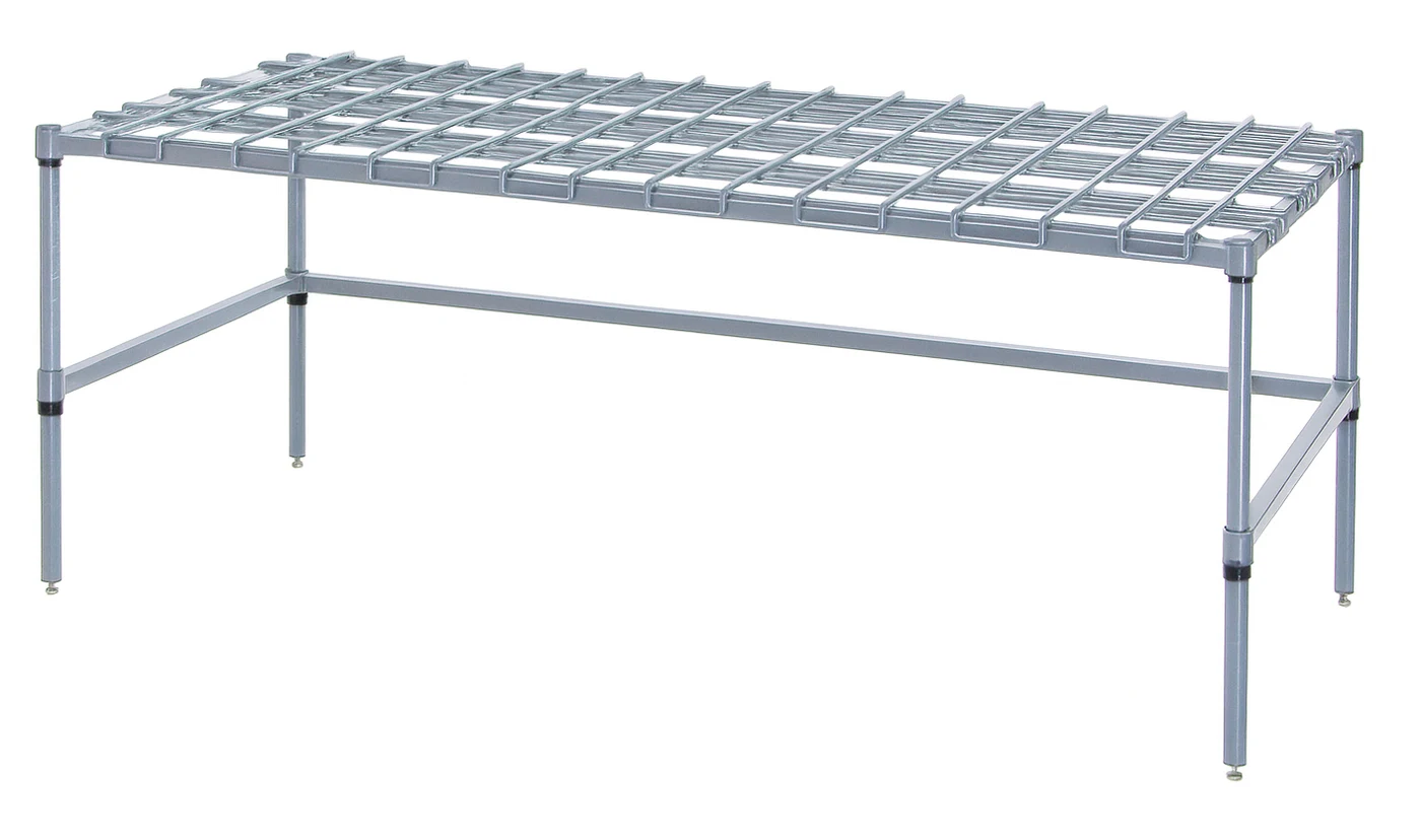Quantum 244214DGY Wire Dunnage Rack, 42"W x 24"D x 14"H, 1300-1600 lb capacity, Gray