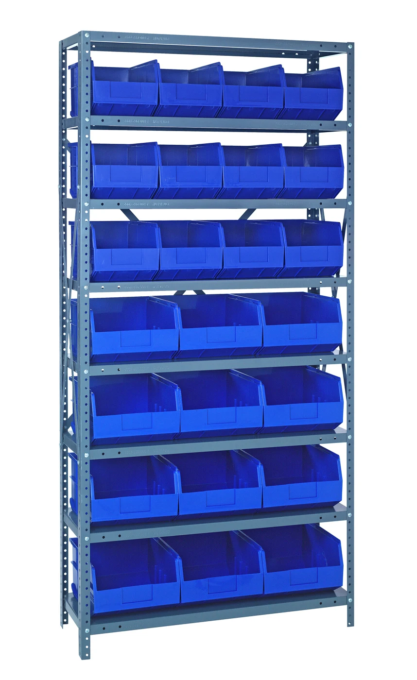 Quantum 2475-483485BL Shelving Unit, 24"D x 36"L x 75"H, 400 lb capacity, Galvanized
