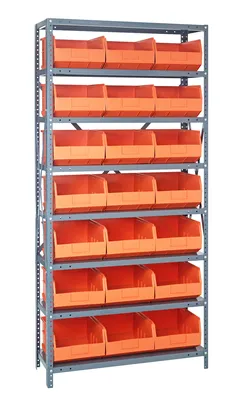 Quantum 2475-485OR Shelving Unit, 24"D x 36"L x 75"H, 400 lb capacity, Galvanized
