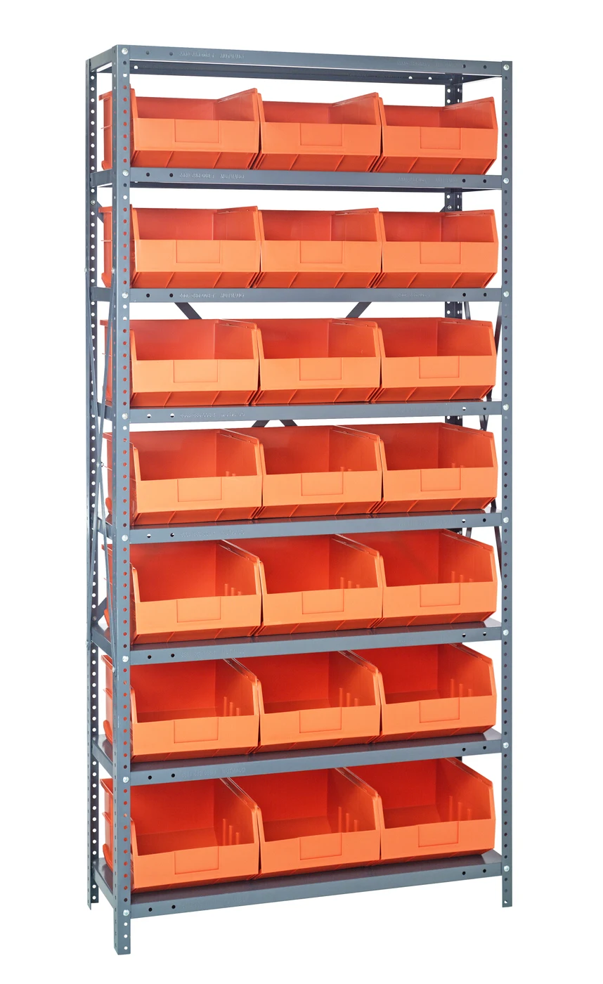 Quantum 2475-485OR Shelving Unit, 24"D x 36"L x 75"H, 400 lb capacity, Galvanized