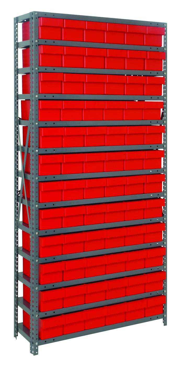 Quantum 2475-603RD Shelving Unit, 24"D x 36"L x 75"H, 400 lb capacity, Galvanized