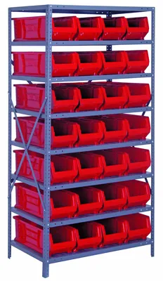 Quantum 2475-950RD Shelving Unit, 24"D x 36"L x 75"H, 400 lb capacity, Galvanized