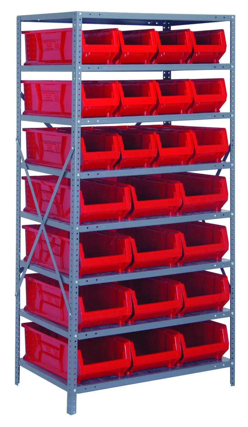 Quantum 2475-950952RD Shelving Unit, 24"D x 36"L x 75"H, 400 lb capacity, Galvanized