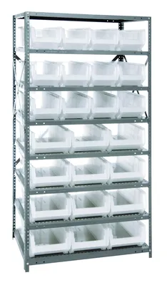 Quantum 2475-950952CL Shelving Unit, 24"D x 36"L x 75"H, 400 lb capacity, Galvanized
