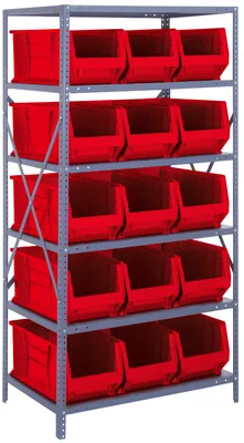 Quantum 2475-953RD Shelving Unit, 24"D x 36"L x 75"H, 400 lb capacity, Galvanized