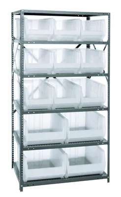 Quantum 2475-953954CL Shelving Unit, 24"D x 36"L x 75"H, 400 lb capacity, Galvanized