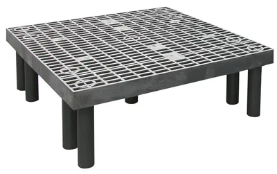 Quantum 363612DPP Vented Polymer Dunnage Rack, 750 lb capacity, Black