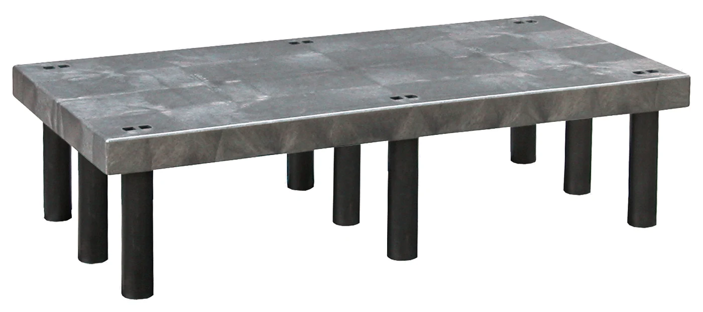 Quantum 482412DPS Solid Polymer Dunnage Rack, 900 lb capacity, Black