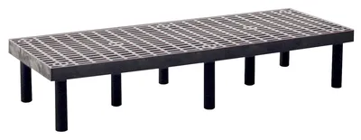 Quantum 662412DPP Vented Polymer Dunnage Rack, 1000 lb capacity, Black