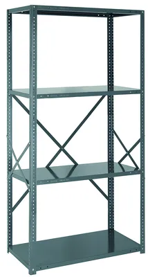 Quantum 75-1236-4 IRONMAN, 12"W x 36"L x 75"H, 400 lb capacity, Gray