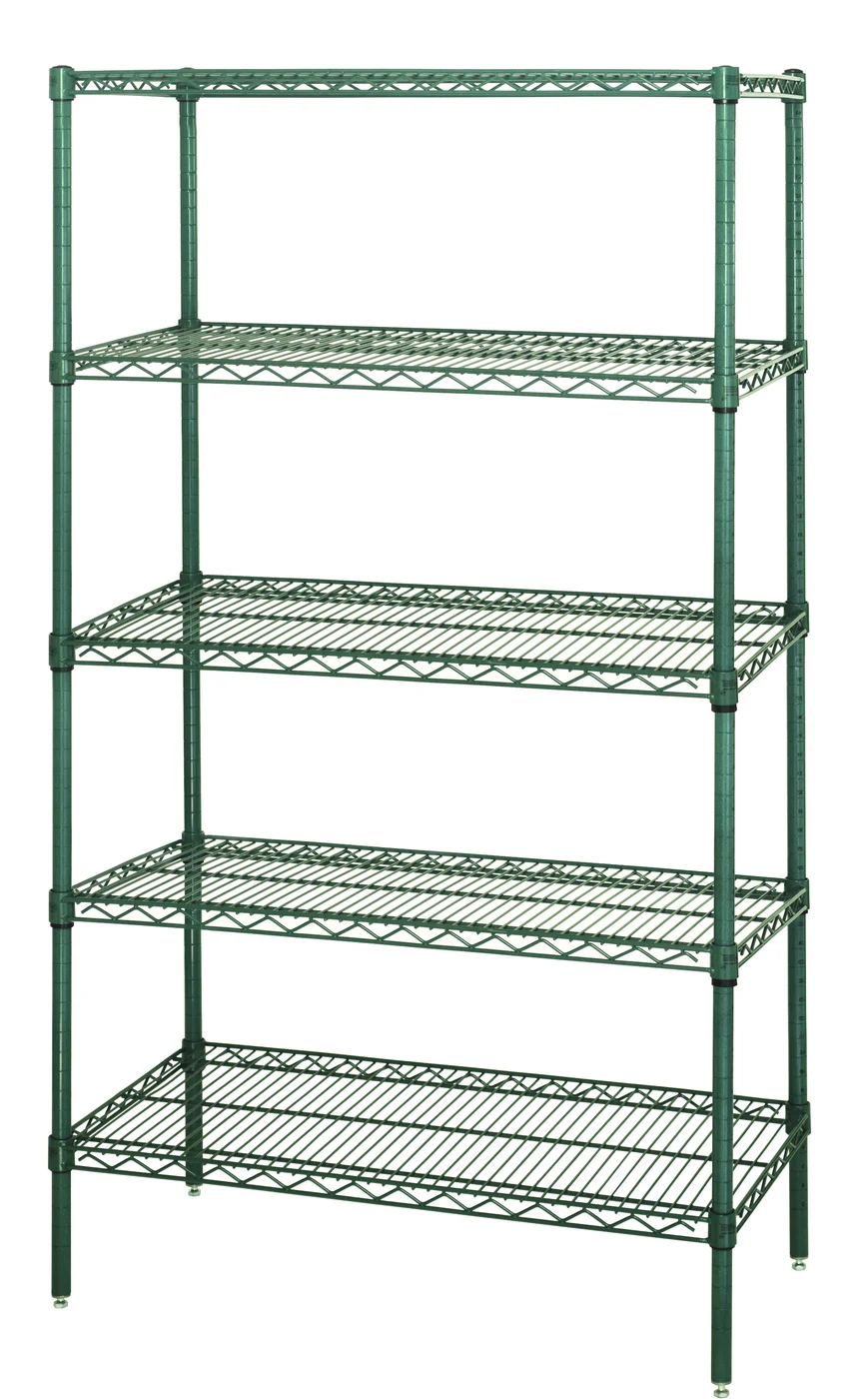 Quantum AD54-1460P-5 Wire Shelving Add-On Kit, 60"W x 14"D x 54"H, 600-800 lb capacity, Green