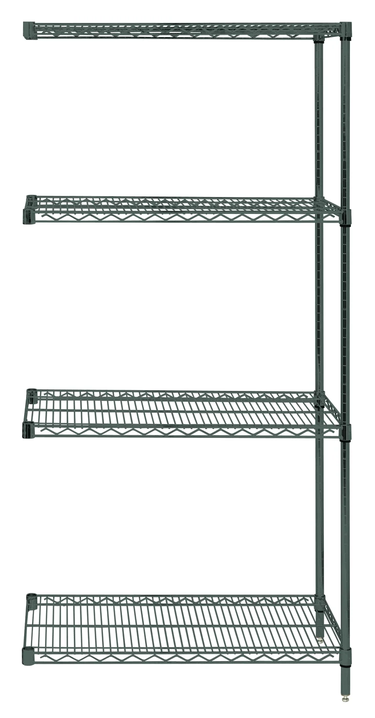 Green Epoxy Wire Shelving
