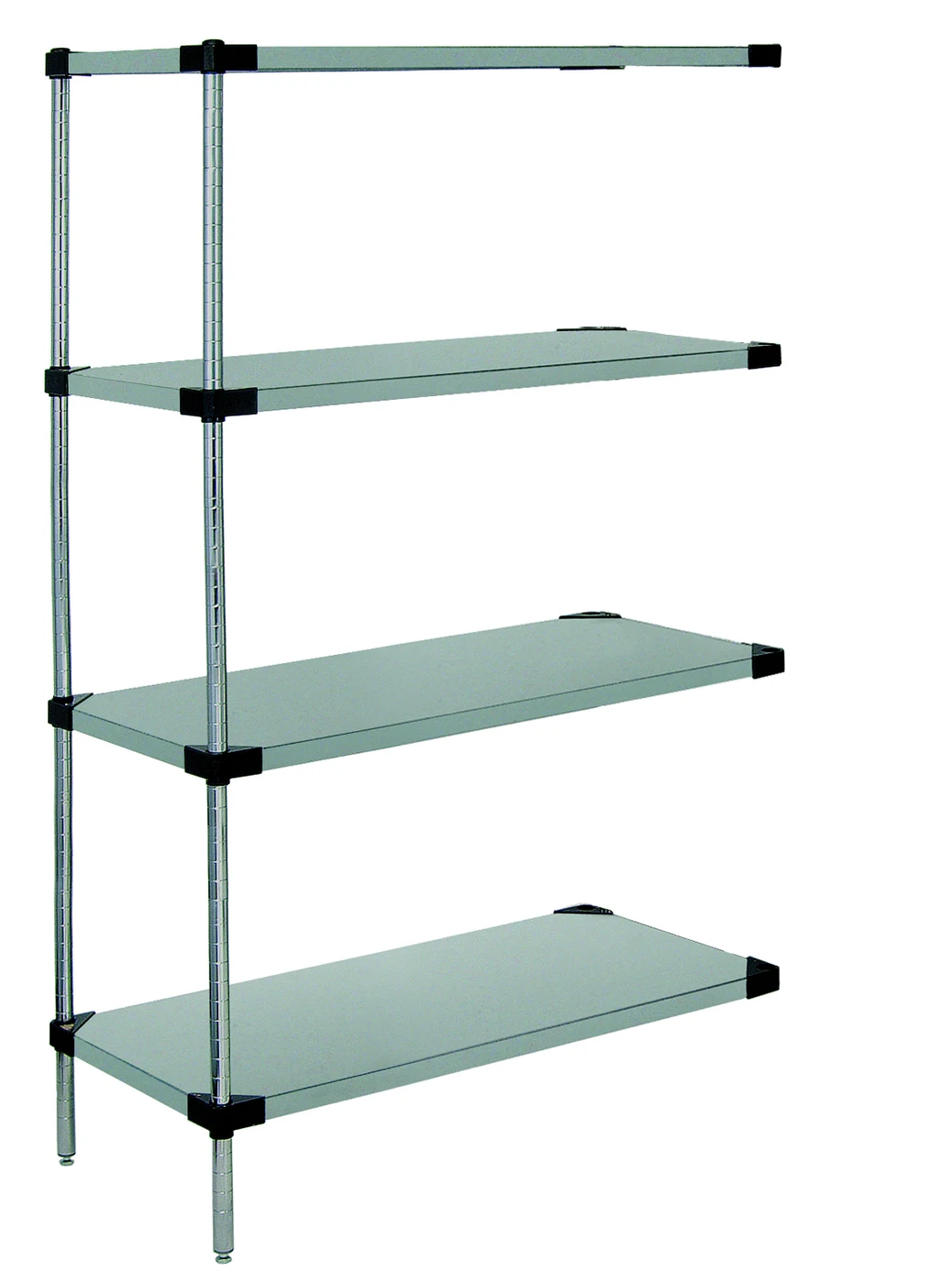 Quantum WRSAD4-54-1460SS Solid Shelving Add-On Kit, 60"W x 14"D x 54"H, 400-600 lb capacity, Stainless