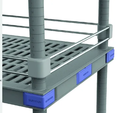 Quantum QPL18 Millenia Back/Side Ledge, 18"W x 2-1/4"H, Gray