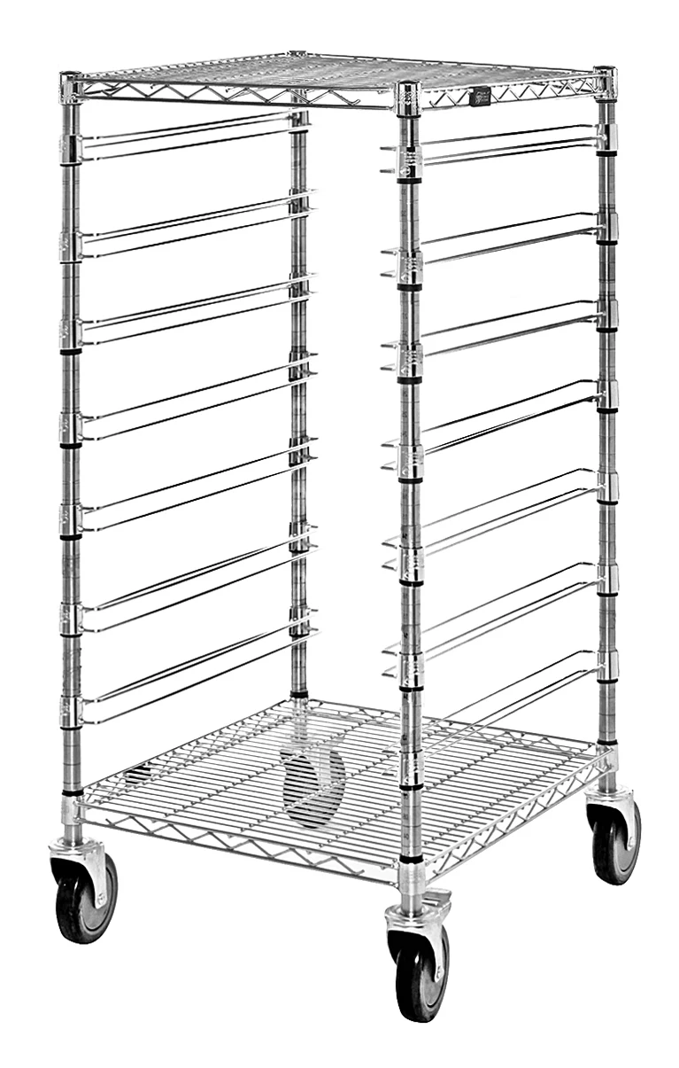 Quantum BC212439M7 Mobile Bin Cart, 21"W x 24"L x 45"H, 1200 lb capacity, Chrome