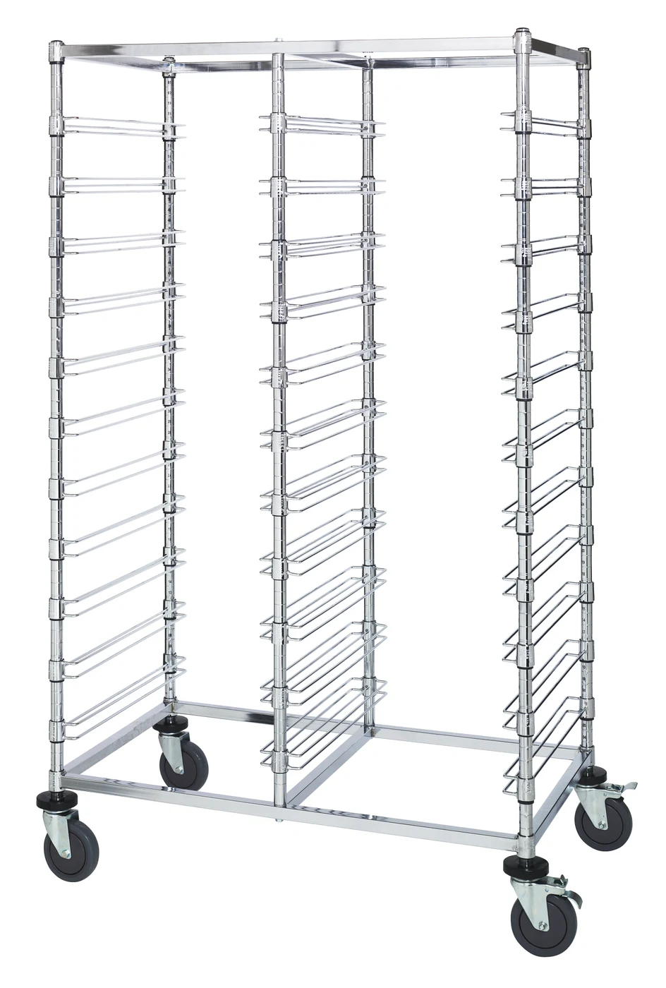 Quantum BC214069M22D Mobile Bin Cart, 24"W x 40"L x 69"H, 1200 lb capacity, Chrome
